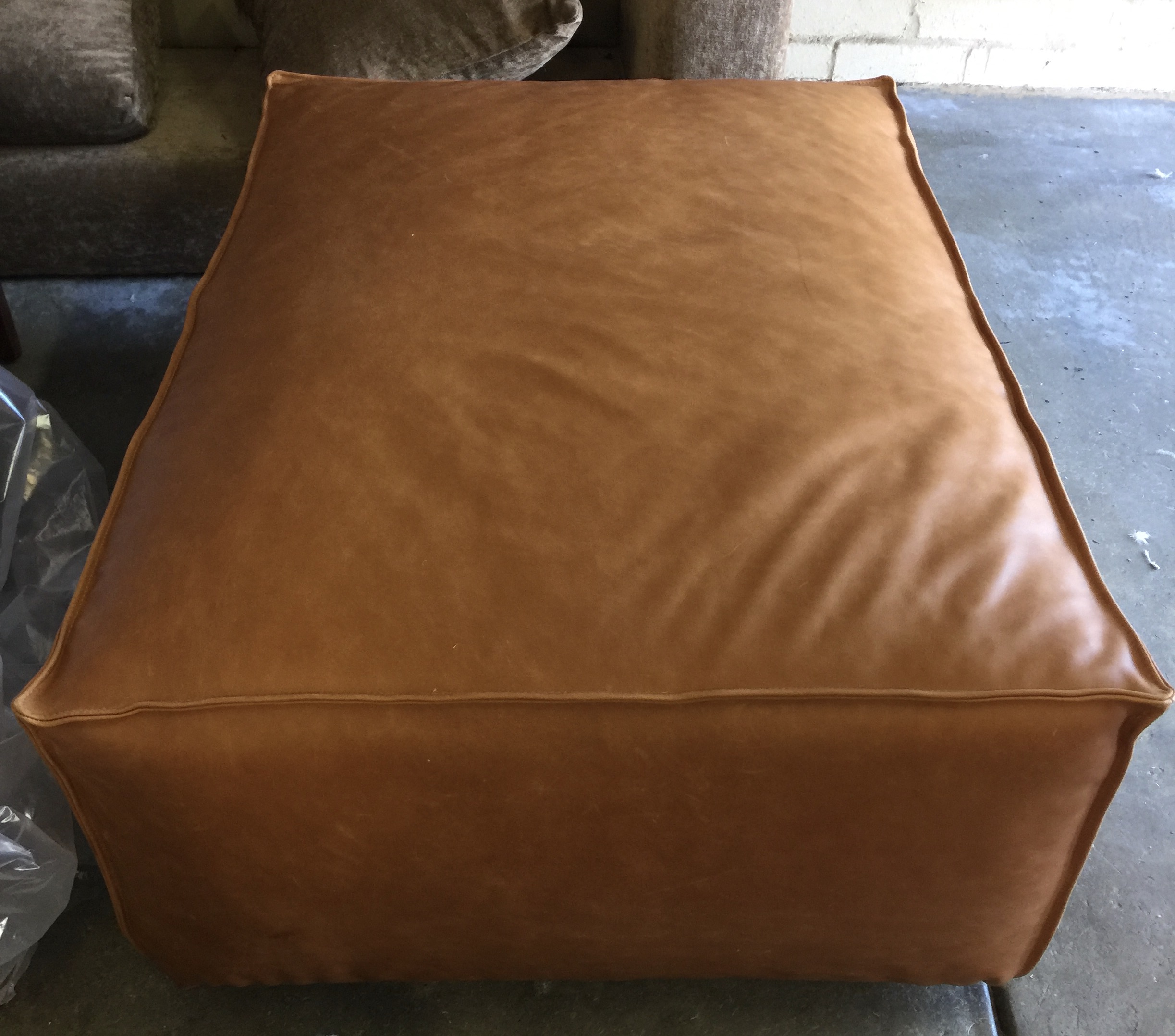 Leather Ottoman