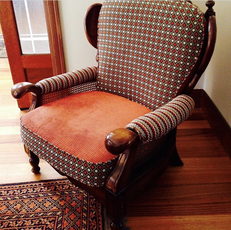 Vintage Chair With Romo Fabric Combo