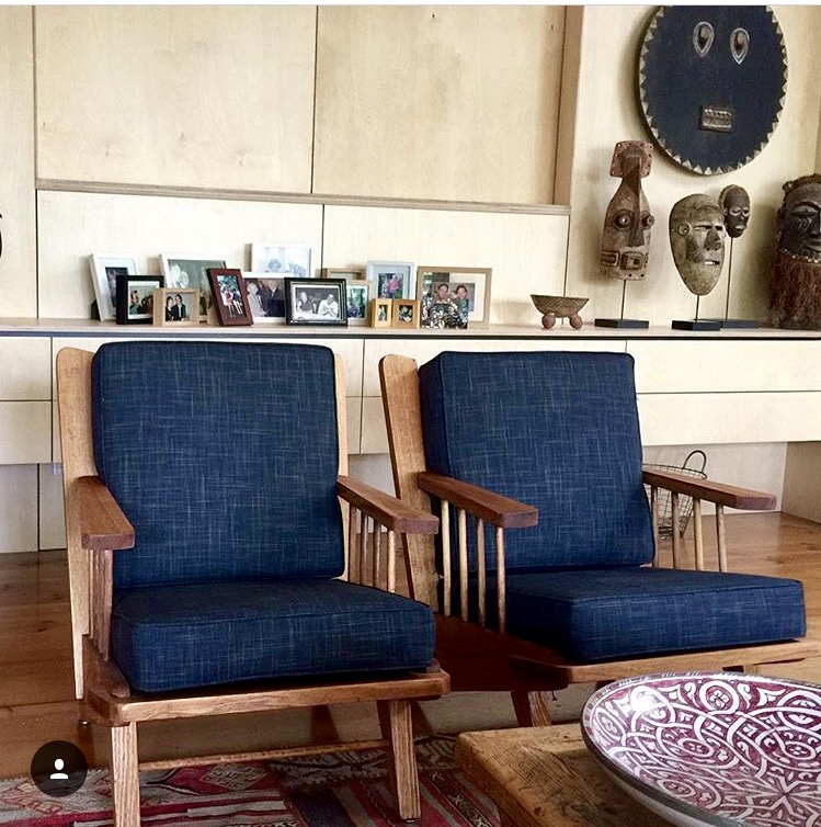 Vintage Fred Ward Chairs With Mokum Fabric